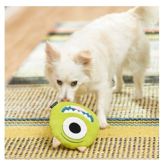 NWT- Pixar Mike Wazowski Plush Squeaky Dog Toy Monsters Inc. - Picture 3 of 3